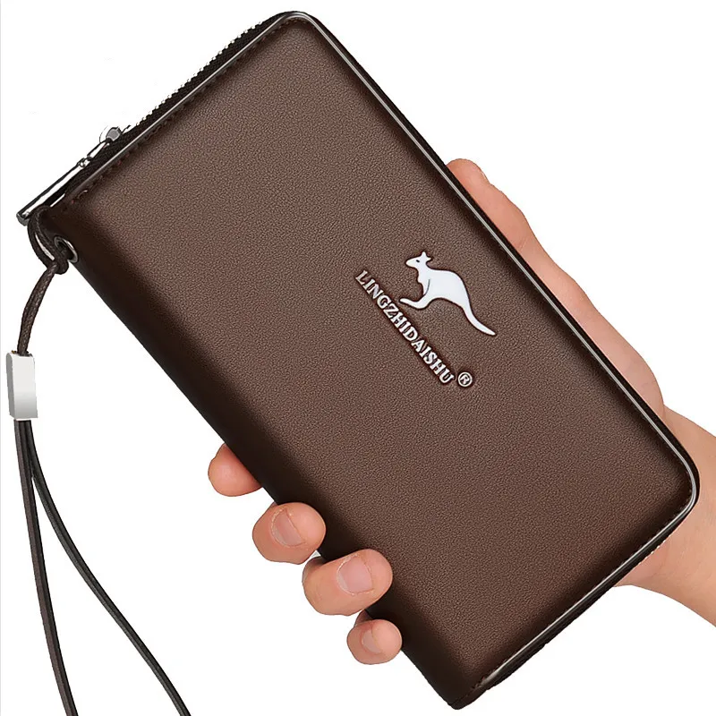 Online Shopping 2023 Brand Fashion Casual High Quality Men's Wallet Long Card Holder Wallet PU Leather Phone Wallet Case