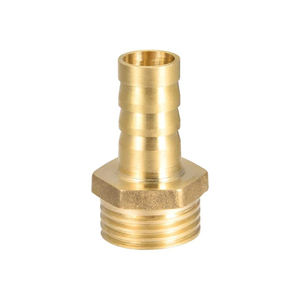 पीतल नली एडाप्टर 1/2 "बड़ा पुरुष x 12 मिमी बार्ब एयर नली फिटिंग गैस नली निप्पल - Product Image 2