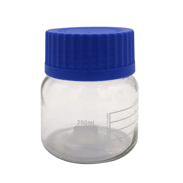 Laboratory Glassware GL80 Wide-mouth Reagent Bottle Laboratory Lab 100ml 250ml 500ml 1000ml