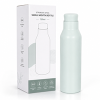 Botella Térmica de Acero Inoxidable de Boca Pequeña con Logotipo Personalizado, 750 ml, Aislada al Vacío, Recubierta con Pintura en Polvo, Libre de BPA, Botella Deportiva, Regalos Empresariales
