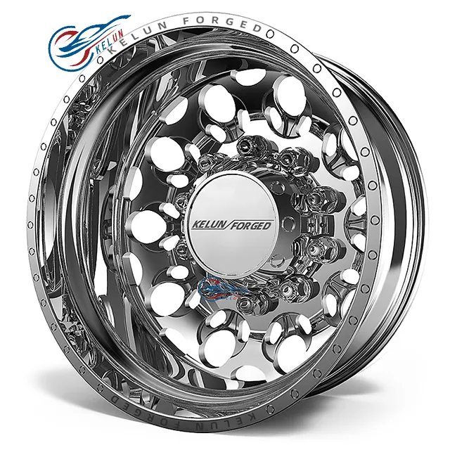 2024 new arrival forged Dually wheel polished optional customization 22"24"26"28"30" for offroad and pickup