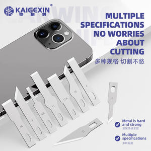 Lot de 200 lames plates pour la sculpture sur bois, la sculpture de fruits, la sculpture alimentaire, l'artisanat, l'outil de découpe, les lames de gravure métalliques, les couteaux, la sculpture sur bois - Product Image 2