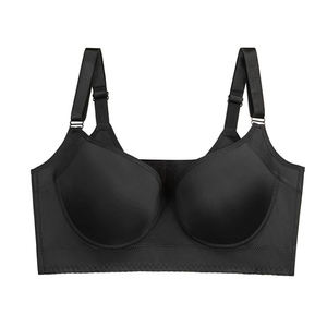 Venta al por mayor Sujetador push up sin tirantes de copa profunda inalámbrico cobertura completa todos los días comodidad sin costuras Sujetador push up para mujer - Product Image 5