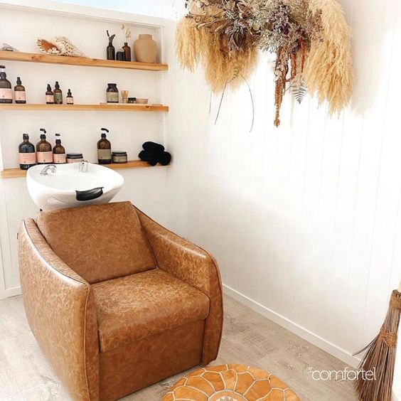 Shop for Stylish Brown Shampoo Bowls Chairs for Salons
