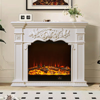 Cheminée électrique de style américain et européen, meuble décoratif, pièce maîtresse avec fonction de chauffage à flamme simulée pour la maison