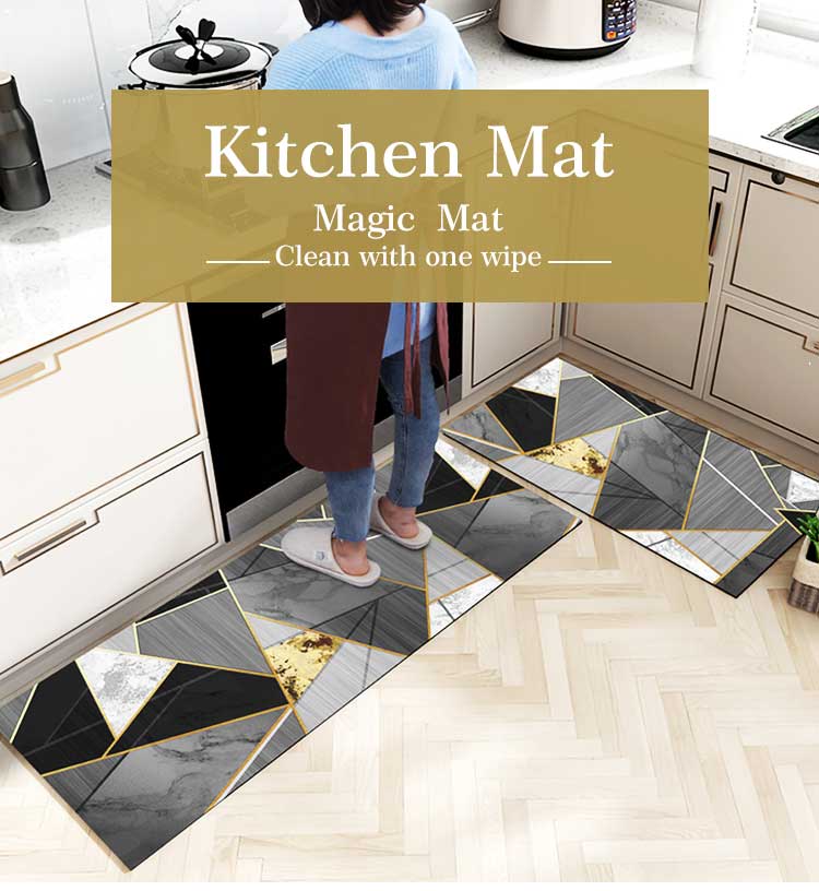 Usa Popular Amazon Printed Design Non Slip Waterproof Kitchen Mat Set De Alfombra De Cocina(图1)