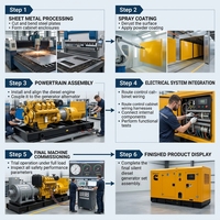 Generador Diésel Silencioso de 20/30/50/100/200/400/500/800/1000kw para Perkins, Cummins, Weichai, Yuchai, Deutz, SDEC, Grupo Electrógeno Industrial