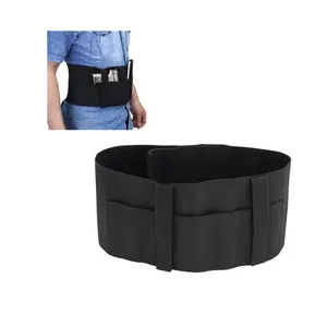 Adjustable Black Elastic Belly Band Holster for Concealed Carry Waist Belt Holster with Magazine Pockets