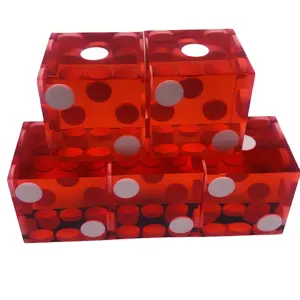 कस्टम ऐक्रेलिक वेमैक्स डॉस 6 पक्षीय टुकड़ा 19 मिमी एकल रंग सफेद डॉट मनोरंजन dice खेल