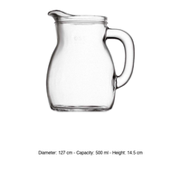 Carafe Bistrot Bormioli Rocco 0,5 L H 14,5 cm Ø 12,7 cm