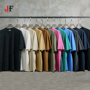 Camiseta de Hombre al por Mayor, 285 GSM, 100% Algodón, Tejido de Punto, Lisa, Lavado Ácido, Estilo Vintage, Oversize, Transpirable, con Hombros Caídos - Product Image 1