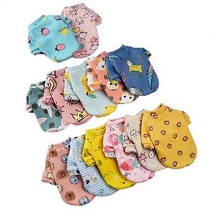 Sweat à capuche XL pour petits chiens, imprimé floral de dessin animé mignon, printemps/été, Chihuahua, <span class=keywords><strong>Shih</strong></span> <span class=keywords><strong>Tzu</strong></span>, <span class=keywords><strong>chiot</strong></span>, 100% coton, écologique - Product Image 2