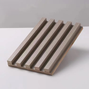 Interior Oak &amp; Walnut Wood Veneered Decorative <strong>Screening</strong> Sound-Absorbing Grills <strong>Panel</strong> - Product Image 2