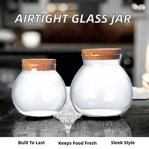 Frasco <span class=keywords><strong>de</strong></span> Vidrio Hermético <span class=keywords><strong>de</strong></span> Borosilicato Alto <span class=keywords><strong>de</strong></span> 500 ml y 1000 ml <span class=keywords><strong>con</strong></span> Tapa <span class=keywords><strong>de</strong></span> <span class=keywords><strong>Corcho</strong></span> para Almacenamiento <span class=keywords><strong>de</strong></span> Alimentos en la Cocina, Venta al por Mayor - Product Image 2