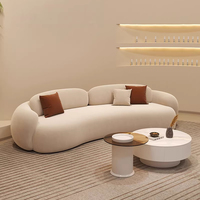 Ensemble de canapés italiens Lazy Cream Wind Arc, style moderne, pour salon, appartement, villa, salon de beauté, hôtel