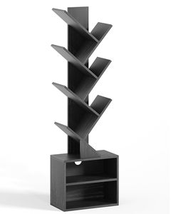 <strong>2026</strong> <strong>Antique</strong> Standing Small Mini Tree Branch Shape <strong>Wooden</strong> Library Living Room Kids Toy File Bookshelf Furniture with Drawer - Product Image 5
