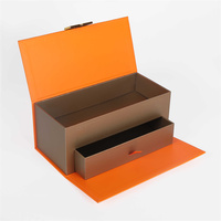 Brand New BSCI FDA Certifié Portable Thé Produit Boîte D'emballage Personnalisé Orange Couleur Cap Tiroir Nouvel An Idée Cadeau