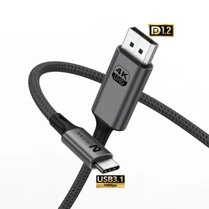 2023 הגעה חדש uhd 1m 2m אלומיניום סגסוגת קלוע כבל 4k 60hz usb3.1 סוג c כדי dp 1.2 כבל תצוגה עבור hdtv