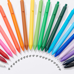 Stylo bille en plastique Kaco Pure Pastel, plusieurs couleurs assorties, style macaron, encre gel 0,5 mm, pour école, publicité, promotion, événement, cadeau. - Product Image 4