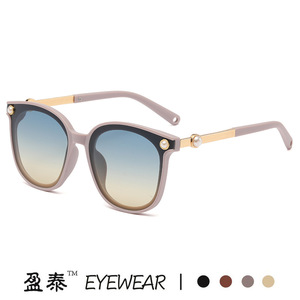Lunettes de soleil Yingtai pour femmes, décor en perles noires, protection UV400, monture légère en plastique et métal, pare-soleil de classe 2 - Product Image 4