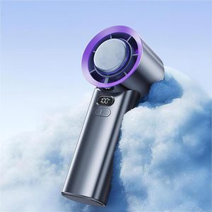 Nouveau design de ventilateur portable sans pales, turbo, rechargeable par USB, mini ventilateur à main haute vitesse - Product Image 5