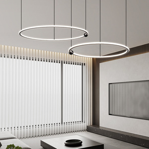 Lustre moderne minimaliste tout en cuivre, luxe léger, pour salon, chambre principale, salle à manger, éclairage nordique, lampes suspendues - Product Image 4