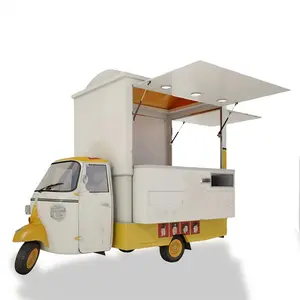 Carros de comida eléctricos de 3 ruedas, quiosco móvil, espresso, café, helado, remolque de catering para aperitivos