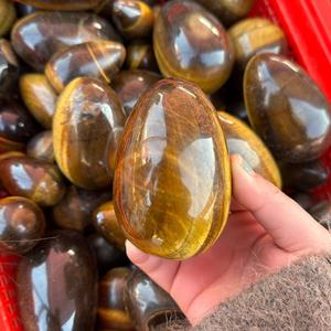 Huevos de Cristal de Ojo de Tigre Naturales de Alta Calidad al por Mayor, Piedra Preciosa Curativa para Decoración del Hogar y Feng Shui - Product Image 1