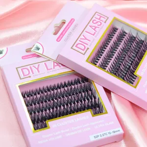 Latest Private Label Wispy Pink Lash Box Packaging Best Selling Lashes 2024 Diy Eyelash Extension Kit Wholesale