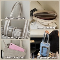 Bolsa de Mensajero para Portátil con Logotipo Personalizado, Color Sólido, Ligera, con Bolsillo Externo con Velcro, para la Universidad, Viajes Diarios, Deportes y Viajes Cortos