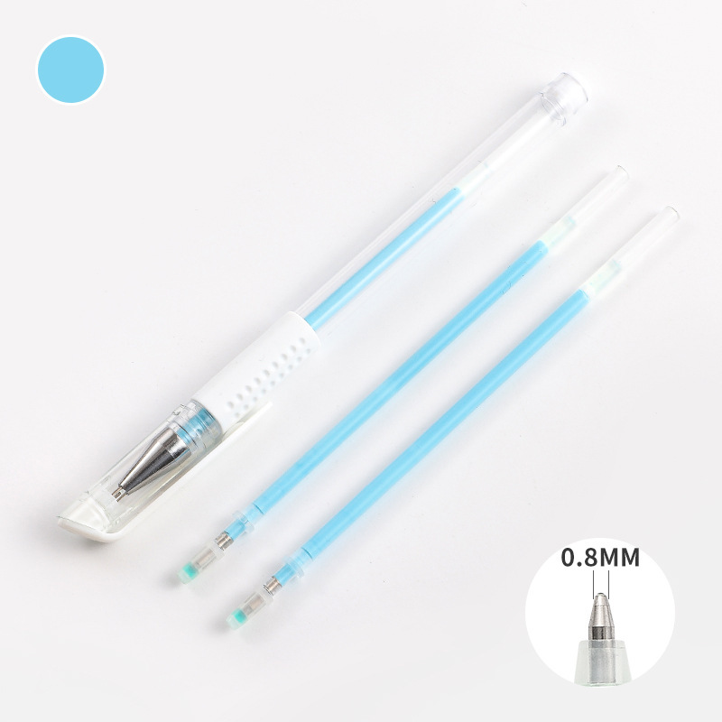 Highlight blue, 08mm bullet tip, 1 pen + 2 refills, pearlescent