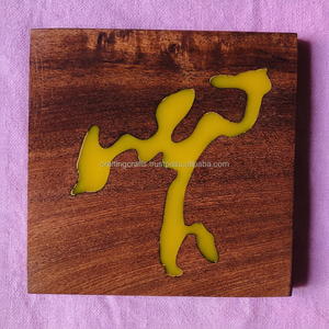 Sous-verres ronds en bois écologiques personnalisés pour la marque et les cadeaux promotionnels pour les articles ménagers modernes, les hôtels, diamètre 300 mm - Product Image 1