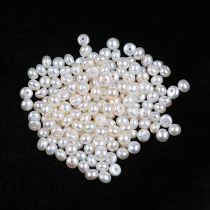 फैक्टरी प्रत्यक्ष ताजे पानी मोती 4-4.5mm फ्लैट मोती मोती आधा छेद बटन ढीला मोती ताजा पानी प्राकृतिक - Product Image 6