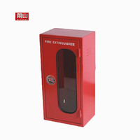 Armoire d'extincteur rouge boîte en plastique armoire à enrouleur de tuyau à double porte avec extincteur