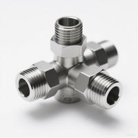 Componentes de torno de acero inoxidable hexagonal roscado, mecanizados por CNC OEM personalizados, para la construcción de cuerpos de válvulas industriales