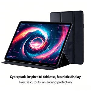 Funda con Teclado de Cuero PU para Tablet Prime, Tab A11+, A11 Plus, A9+, con Trackpad, Diseño de Cuero PU, Material Premium - Product Image 3