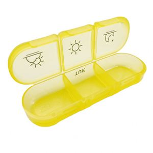 Boîte à pilules portable en plastique écologique, petite et simple, pour voyage - Product Image 3