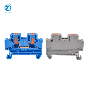 Bloque <span class=keywords><strong>de</strong></span> terminales con resorte QPTV-4 PTV4 <span class=keywords><strong>de</strong></span> 4 mm² para carril DIN, conector <span class=keywords><strong>de</strong></span> bloque <span class=keywords><strong>de</strong></span> terminales <span class=keywords><strong>de</strong></span> inserción lateral - Product Image 1