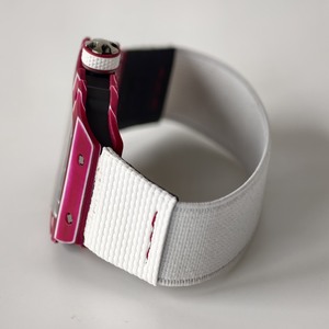 เคสคาร์บอนไฟเบอร์สีชมพู 6702 นาฬิกาข้อมือผู้ชายสุดหรู นาฬิกากลไกแบบโครงกระดูก สายไนลอนสีขาว นาฬิกาสปอร์ตธุรกิจ - Product Image 6