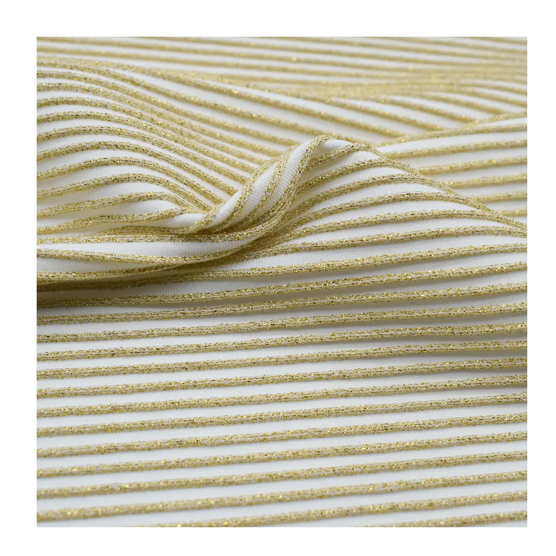 Popular Lurex stripe nylon stretched jacquard beachwear fabric metallic swimwear fabric