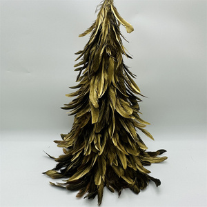 Arbres <span class=keywords><strong>de</strong></span> Noël en plumes d'<span class=keywords><strong>or</strong></span> pour l'extérieur intérieur maison bureau chambre vacances d'hiver fête décor article ornement approvisionnement - Product Image 6