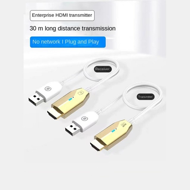 Long Range 30m Wireless HDMI Transmitter and Receiver 1080P HD Wireless HDMI Extender Adapter for Streaming