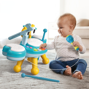 <span class=keywords><strong>Juguete</strong></span> de Tambor de <span class=keywords><strong>Jazz</strong></span> para Niños Pequeños con Micrófono, Sonajero de Cangrejo con Luz y Música Educativa Temprana para Bebés en Edad Preescolar - Product Image 4