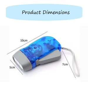 Mini lampe torche d'urgence à manivelle, petite torche porte-clés, cadeau idéal pour le camping, la randonnée, les voyages, lampe de poche EDC à 3 LED, personnalisable - Product Image 3