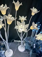 Moderne Luxueux Pissenlit Boule Acrylique Pendentif Fer Plaqué Mariage Lampes Suspendues Lumineux Route Plomb Lumière de Scène pour AC Power