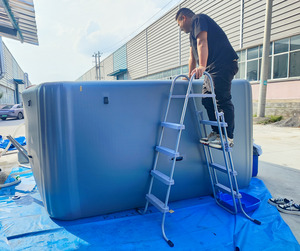Piscina Inflable de Grado Comercial con Estructura Drop Stitch, Piscina Rígida sin Marco, Sin Soporte Metálico, Resistente a los Rayos UV, Agua Profunda, para Jardín - Product Image 3