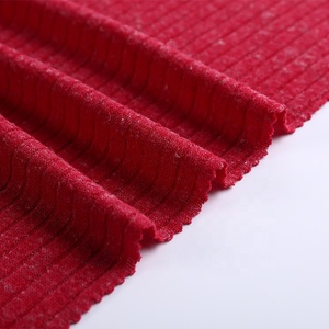 Nhà Cung Cấp Trung Quốc Thiết Kế May Mặc <span class=keywords><strong>Red</strong></span> Stretch Lurex Ottoman Rib Knit 6X2 Sườn Vải - Product Image 1