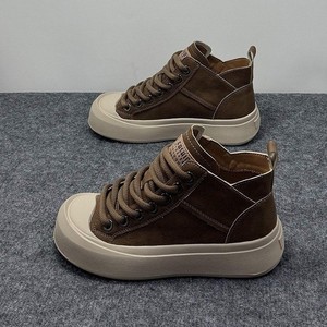 Chaussures montantes rétro marron à lacets pour femme 2026, nouvelles baskets décontractées d'automne, chaussures polyvalentes pour le quotidien - Product Image 2