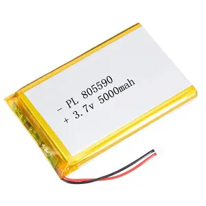 Baterai polimer ion lithium 5000 v 3.7 mah isi ulang baterai lipo 805575 805590