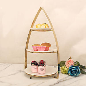 New Selling Hollow Sculpture Square Column Road Iron White Romantic <b>Wedding</b> Dessert Table Window Decoration Display Set - Product Image 4